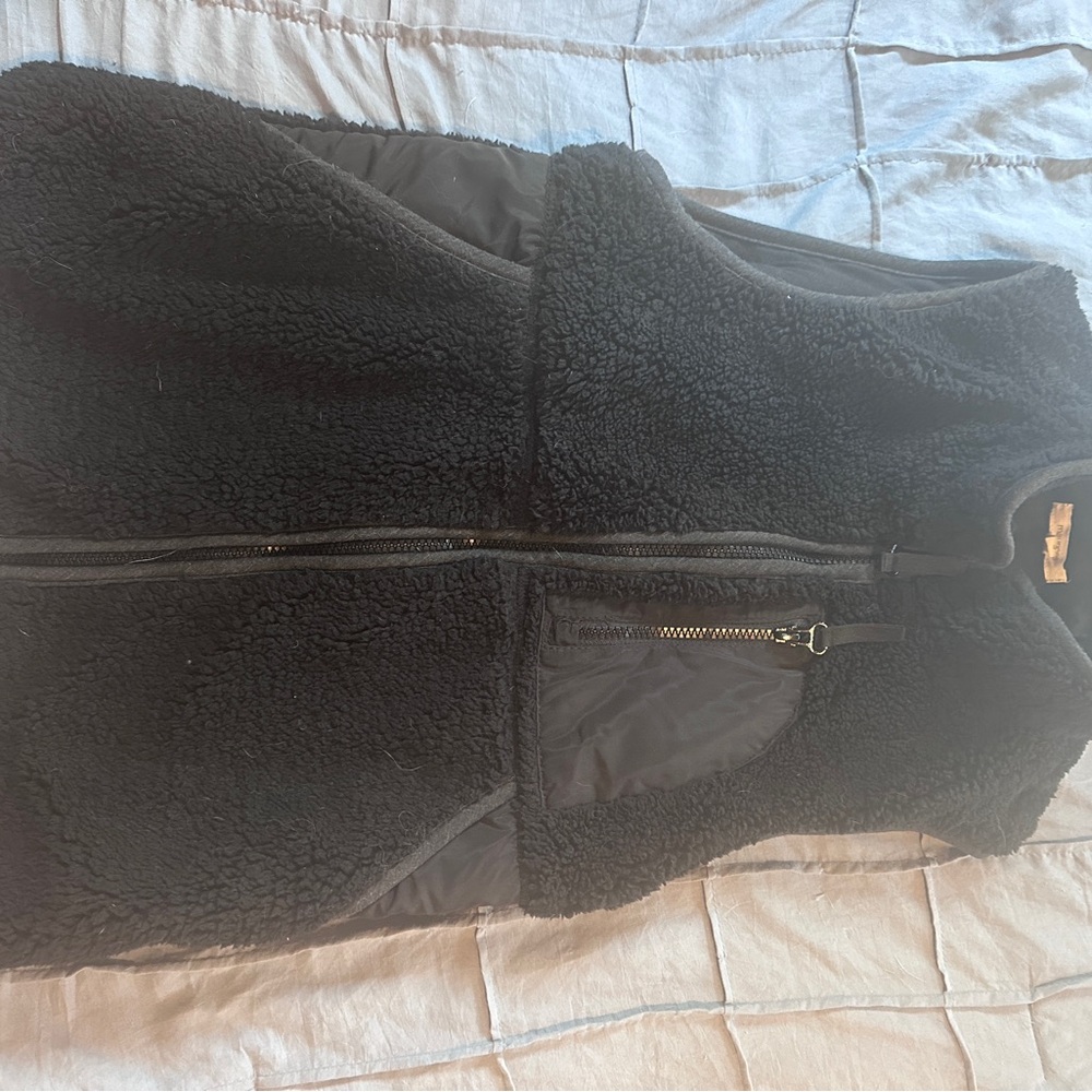 Maurices Black Sherpa Fleece Vest